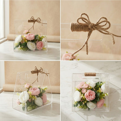 Artificial Flower Arrangement in Acrylic Bag