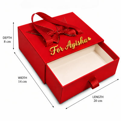 Gift Box Red Colour - Medium - 20X14X8 Cm