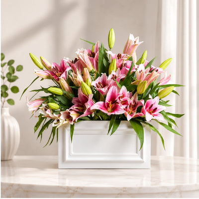 Elegant Pink Lily Flower Arrangement