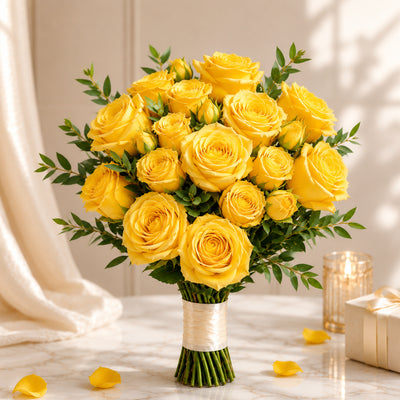 Yellow Roses Bridal Bouquet