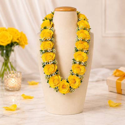 Yellow Flower Necklace - Flower Collar