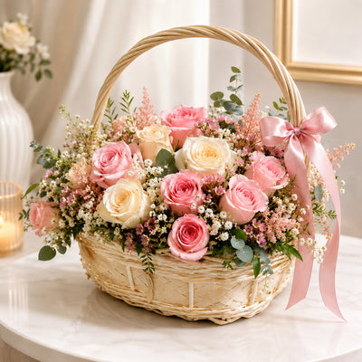 Elegant Flower Arrangement In Basket