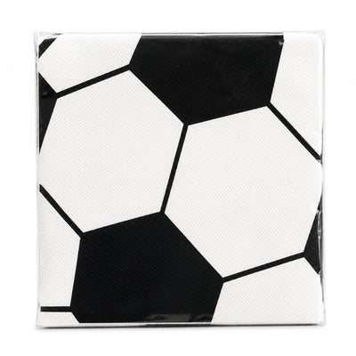 Football Theme Party Napkins - Disposable Soccer Ball Printed Tissue Paper Napkins - 16.5X16.5 Cm