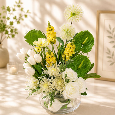 Vibrant Mixed Artificial Flower Arrangement