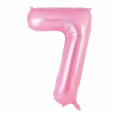 Happy Birthday Party Decoration Foil Balloon Number 7 - Pink - 32 Inch