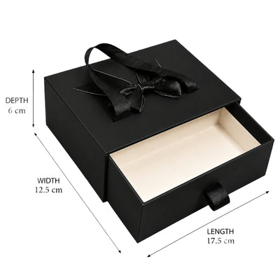 Gift Box Black Colour - Small - 17.5X12.5X6 Cm