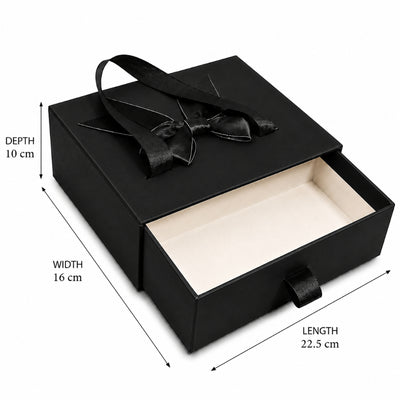 Gift Box Black Color - Large - 22.5 x 16 x 10 cm