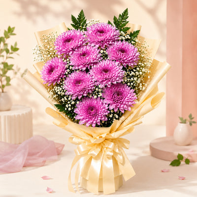 Vibrant Pink Chrysanthemum Bouquet
