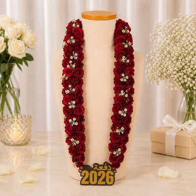Premium Artificial Rose Graduation Necklace - Flower Collar