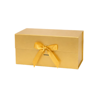 Folding Cardboard Gift Box - Mettallic Gold - 28.5X39X17.5 Cm