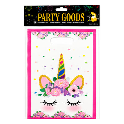 Floral Unicorn Princess Theme Party Loot Bag - 25X16 Cm - Pack Of 10 Pcs
