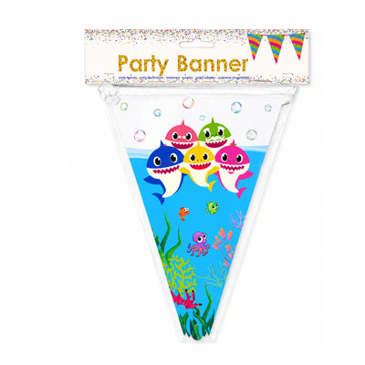 Baby Shark Theme Party Decoration Flag Banner - 3Mtr