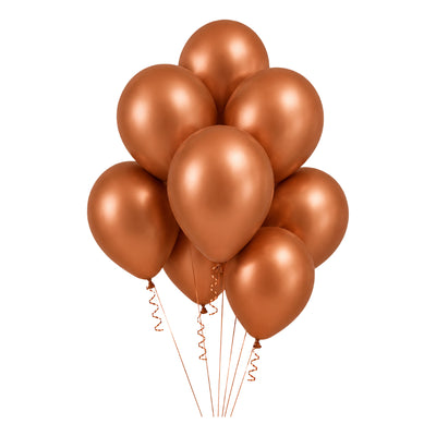 Latex Super Metallic Helium Balloon - Rose Gold - 12 Inch