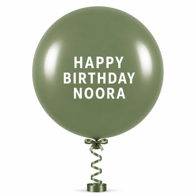 Sempertex Latex Personalised Helium Balloon - Eucalyptus - 24 Inch