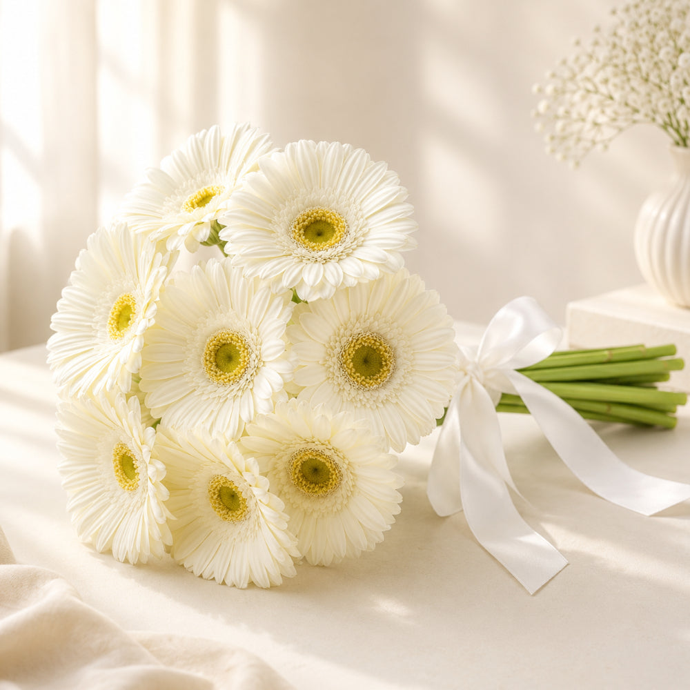 White Gerbera Wholesale