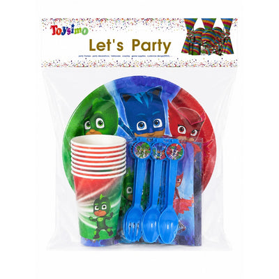 Pj Mask Theme Disposable 10Pcs Party Set - Dining Set
