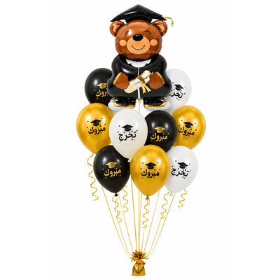 Graduation Bear Theme Party Decoration Helium Balloon Combo Set