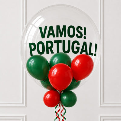World Cup Portugal Team Bobo Balloon Combo Set - With Helium
