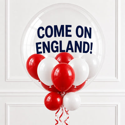 World Cup England Team Bobo Balloon Combo Set - With Helium