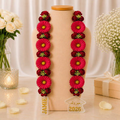 Graduation Artificial Flower Collar - Flower Necklace