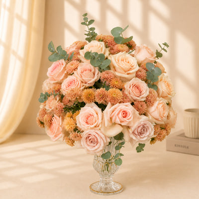 Romantic Flower Vase Arrangement
