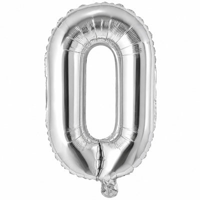 Party Decoration Alphabetic Letter O Foil Balloon - Silver Colour - 40 Inches