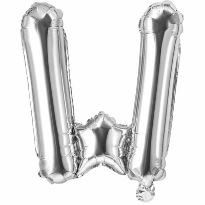 Party Decoration Alphabetic Letter W Foil Balloon - Silver Colour - 40 Inches