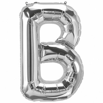 Party Decoration Alphabetic Letter B Foil Balloon - Silver Colour - 32 Inches