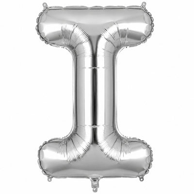Party Decoration Alphabetic Letter I Foil Balloon - Silver Colour - 32 Inches