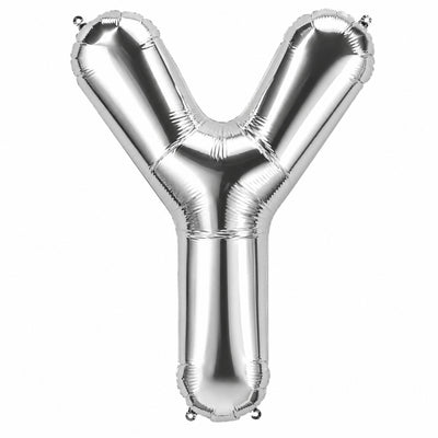 Party Decoration Alphabetic Letter Y Foil Balloon - Silver Colour - 32 Inches