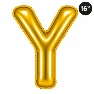 Party Decoration Alphabetic Letter Y Foil Balloon - Gold Colour - 16 Inches