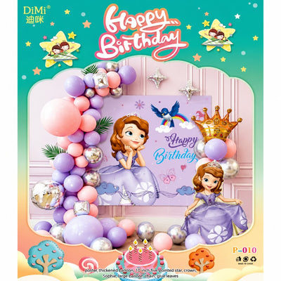 Princess Sofia Theme Birthday Party Decoration Balloon Garland Arch Kit