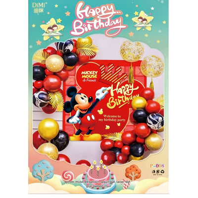 Mickey Mouse Theme Birthday Party Decoration Balloon Garland Arch Kit