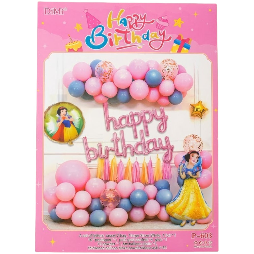 Snow White Theme Birthday Party Decoration Balloon Garland Arch Kit