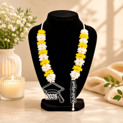 Artificial Graduation Necklace - Flower Collar