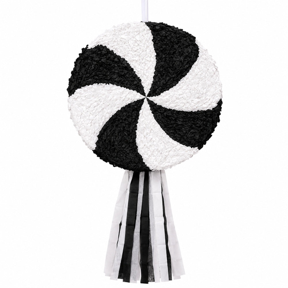 Round Shaped Black And White Candy Pinata