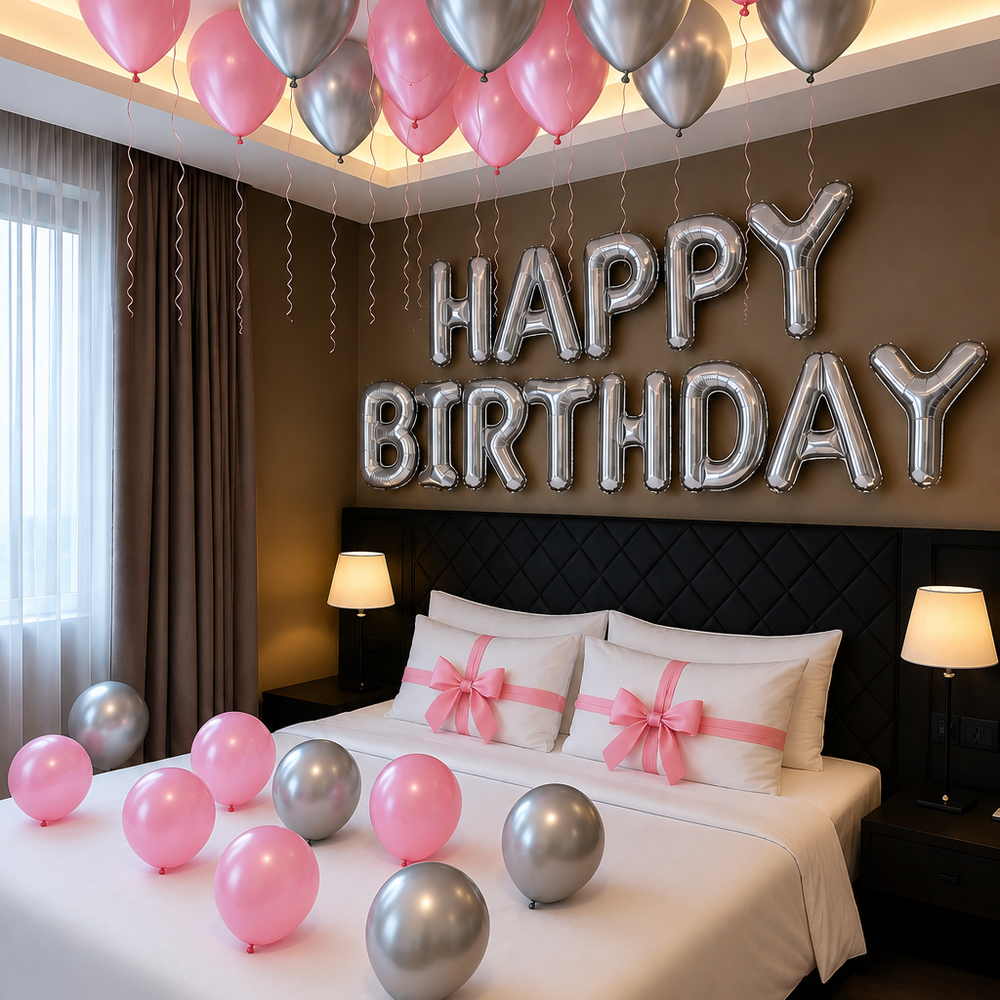 Happy Birthday Room Surprise Balloon Arrangement