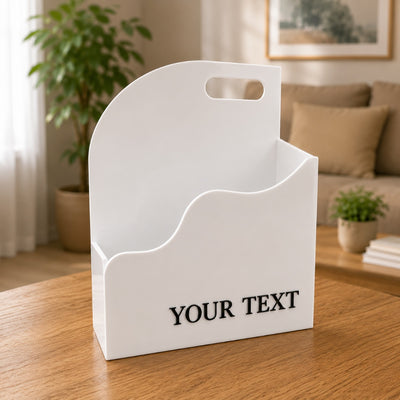 White Acrylic Gift Decoration Hamper Box - 30X10.5X40 cm