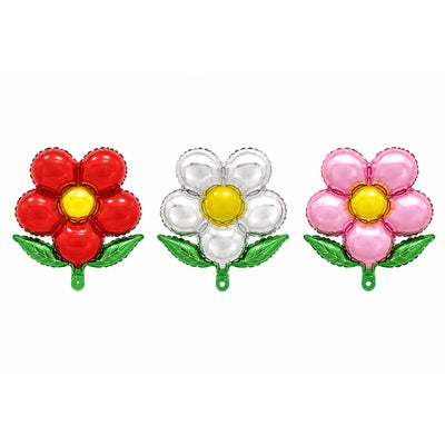 Flower Shaped Foil Balloon - Assorted Colours - 1 Piece (Uninflated)