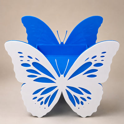 Butterfly Theme Acrylic Gift Box - Blue And White - 28X19X23 cm
