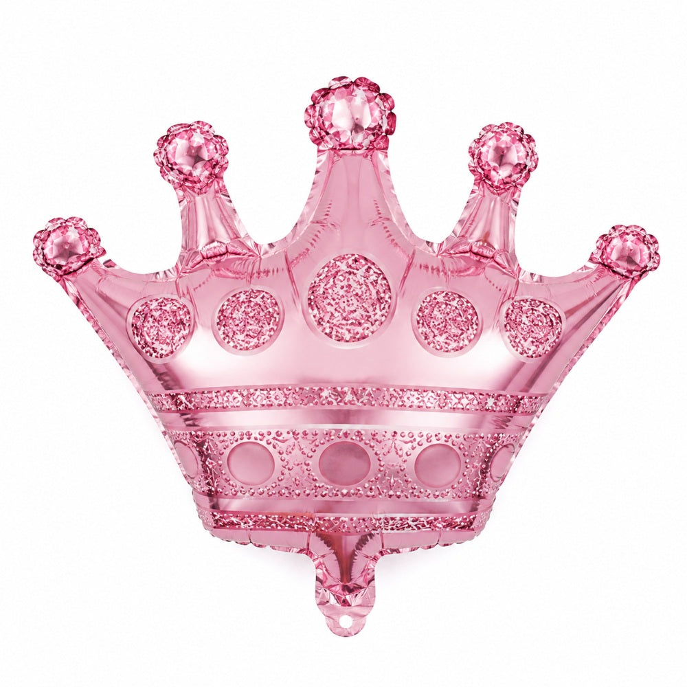 Princess Crown Decorative Foil Balloon - Pink - 1 Piece (Uninflated)