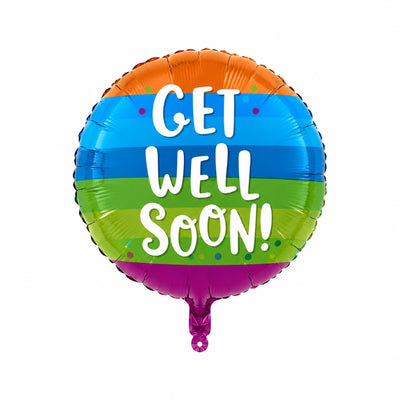 Get Well Soon Round Foil Balloon - 1 Piece (Uninflated)