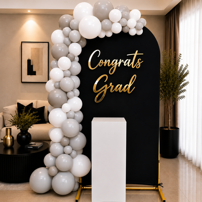 Graduation Congrats Grad Backdrop Balloon Arch Arrangement