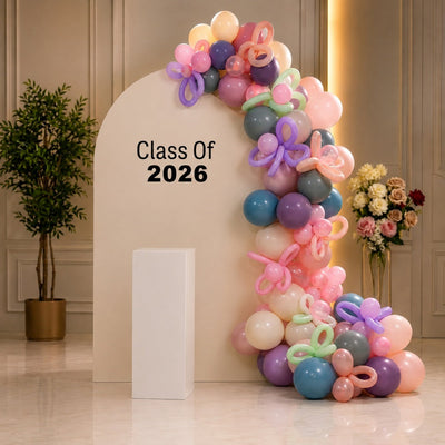 Graduation Party Decoration Colourfull Balloon Arch Arrangement