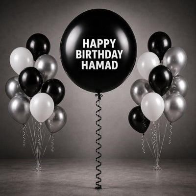 Happy Birthday Printed SemperTex Helium Balloon Bouquet - 19pcs