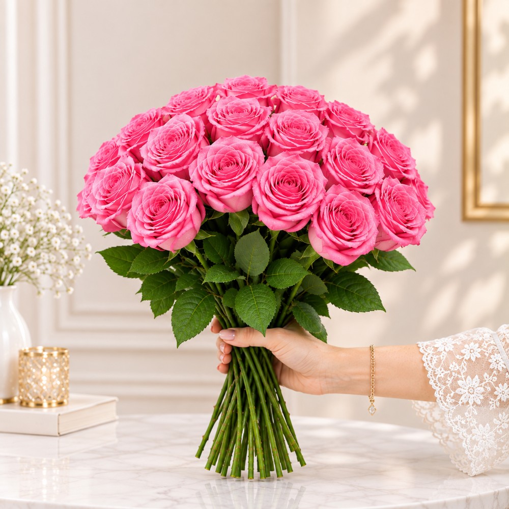 Fuchsia Roses Wholesale - 25 Stems