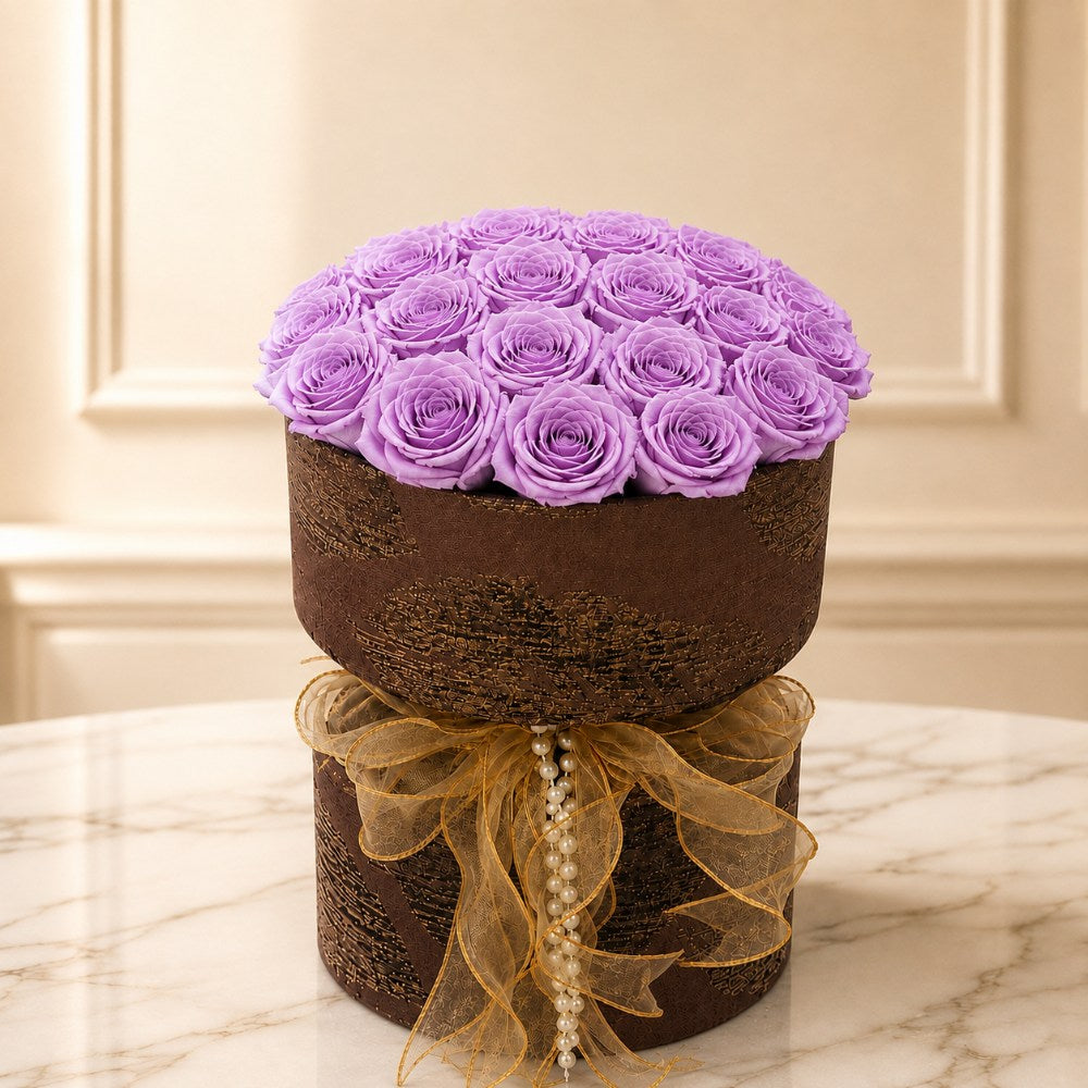 Luxury Lavender Rose Flower Bouquet - Fabric Bouquet