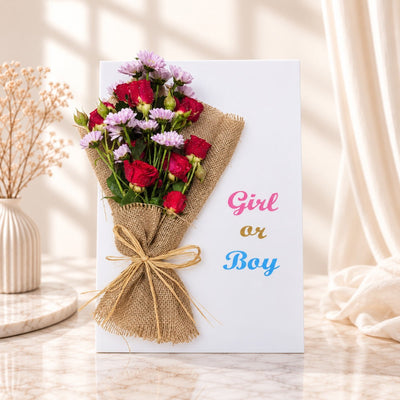 Gender Reveal Mini Rose Bouquet Box