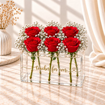 Teacher's Day Elegant Red Rose Arrangement