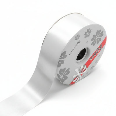 Gift Decorative Ribbon Roll White Colour- 100Mtr